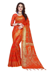 Generic Women's Kanjivaram Silk Saree with Blouse